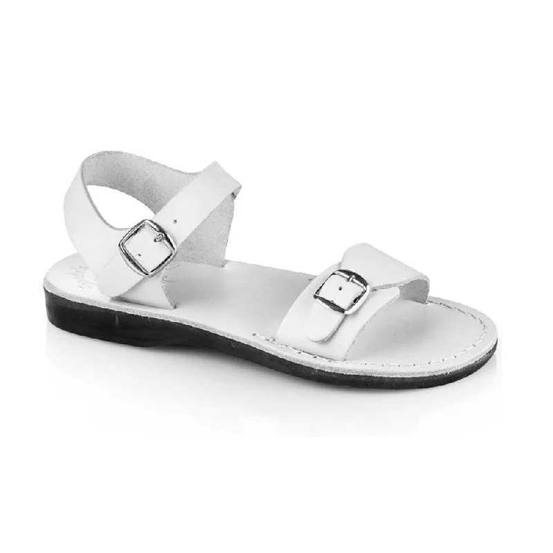 Men's sandals with a pointed toe for a stylish lookThe Original - Leather Adjustable Strap Sandal | White