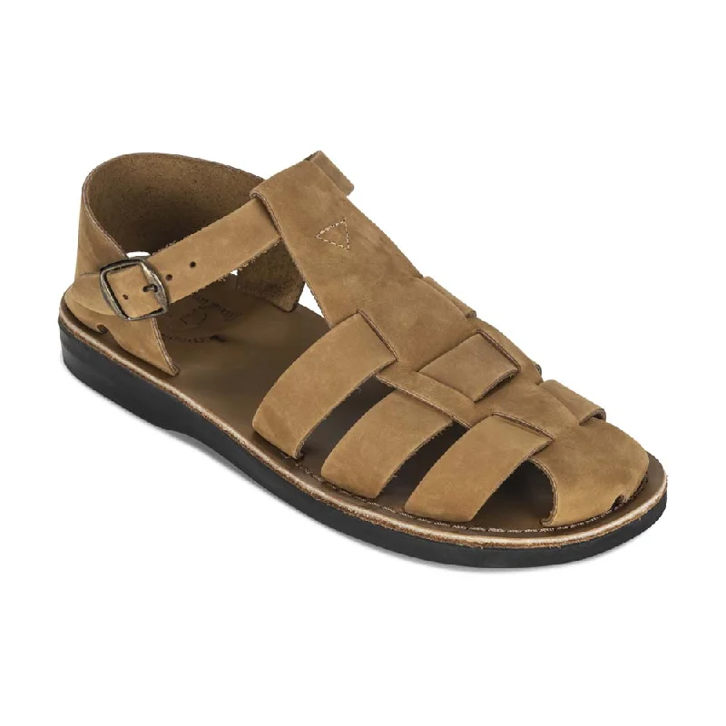 Men's sandals with a shock - absorbing insoleDaniel - Leather Fisherman Sport Sandal | Tan Nubuck