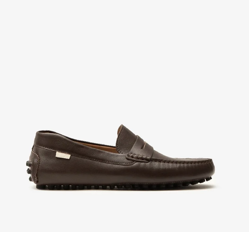 Men's loafers with a memory foam insoleDriver | Chocolate Leather