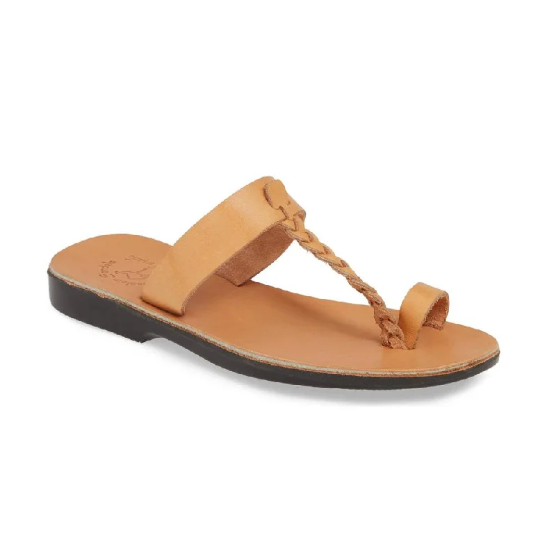 Men's sandals with a buckle closureAra -  Braided Leather Sandal | Tan