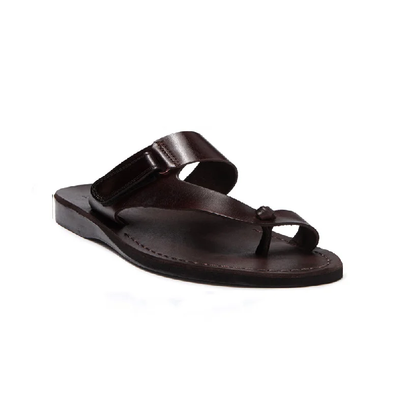 Men's sandals with a leather lining for comfortRafael - Leather Velcro Strap Sandal | Brown