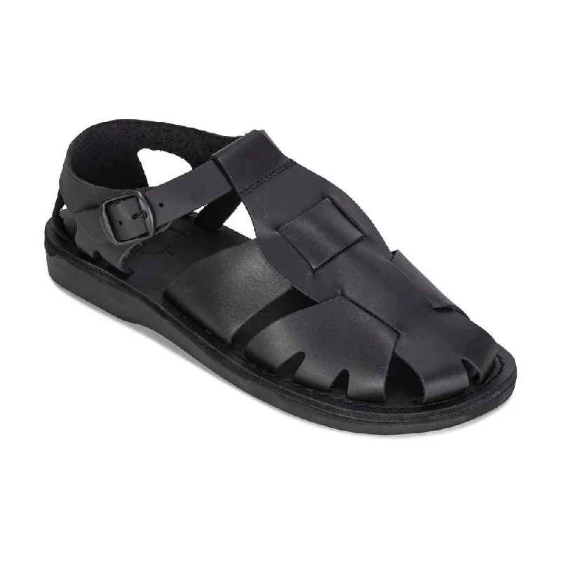 Men's sandals with a cushioned footbedFinn - Leather Nomad Sandal | Black