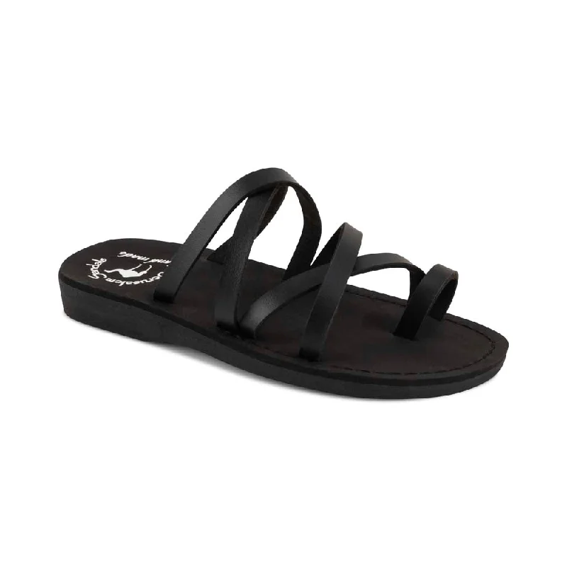 Men's sandals with a buckle closureAriel Vegan - Leather Alternative Sandal | Black