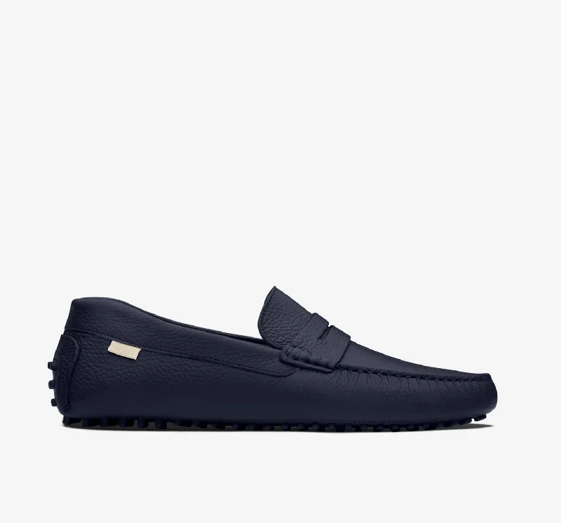 Men's loafers with a leather lining for comfortDriver | Navy Pebbled