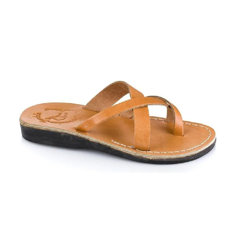 Men's sandals with a removable insole for cleaningAbigail - Leather Toe Sandal | Tan