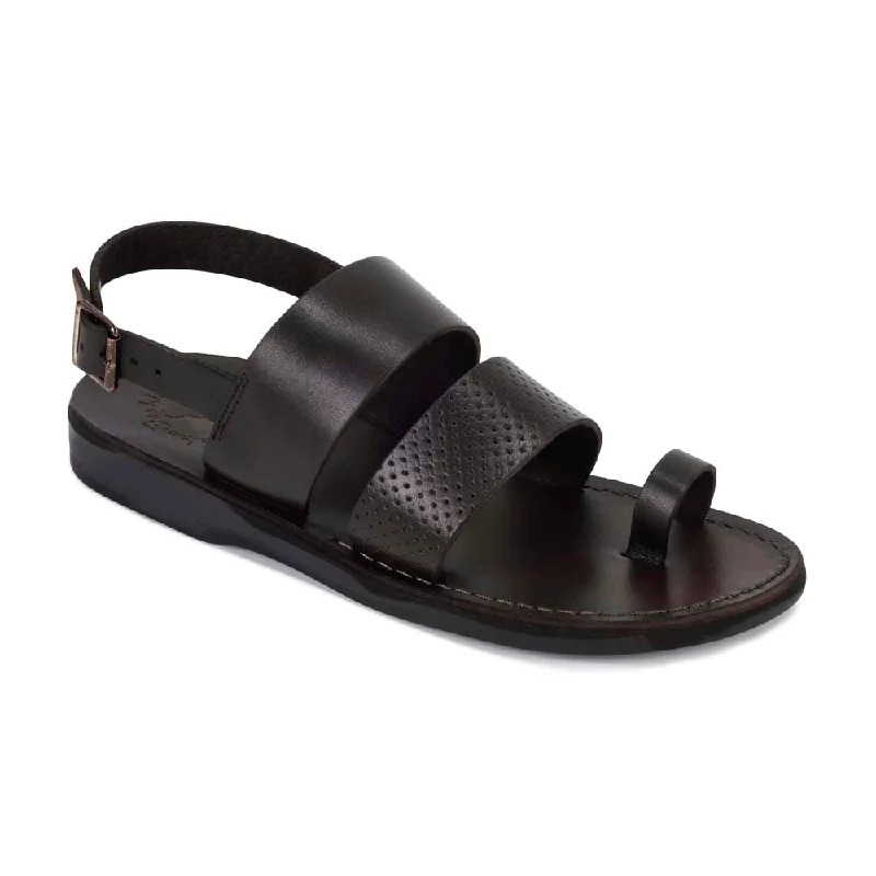 Men's sandals with a durable outer soleSimon - Leather Buckle Sandal | Brown