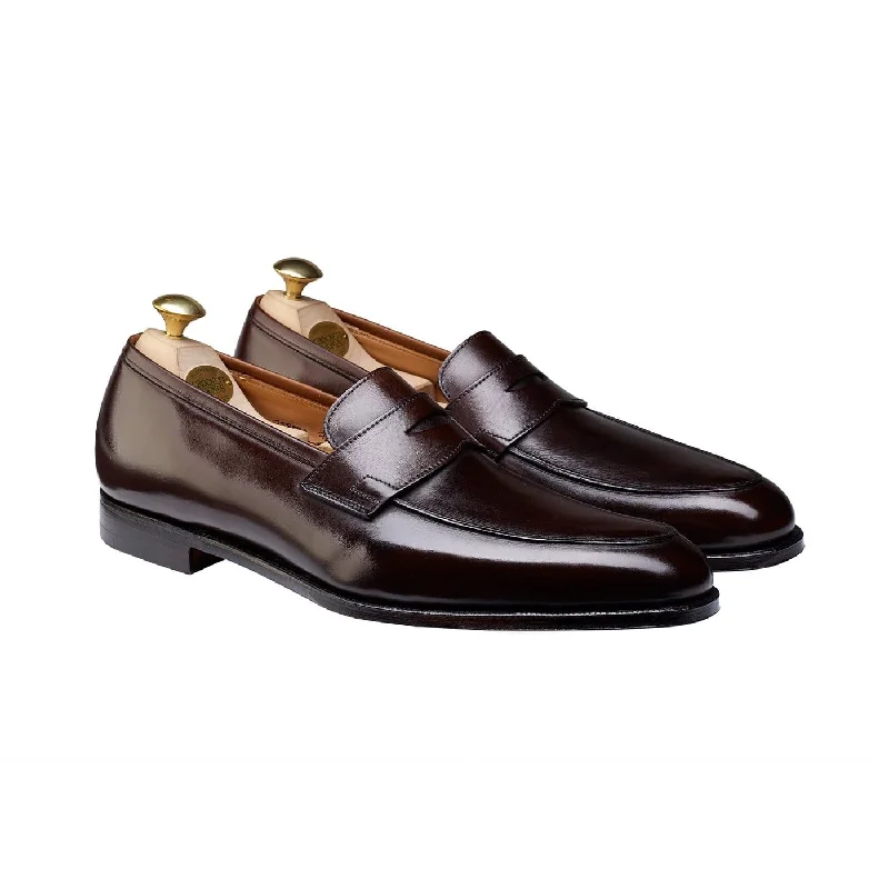 Men's loafers in a neutral color like black or brownCrawford Dark Brown Antique Calf