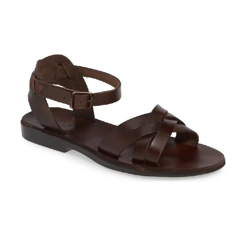 Men's sandals in a neutral color like black or brownChloe - Leather Adjustable Sandal | Brown