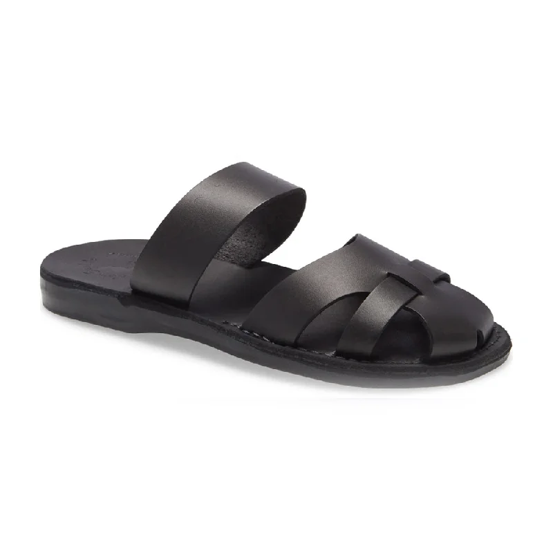 Men's sandals in a neutral color like black or brownAdino - Leather Closed Toe Sandal | Black