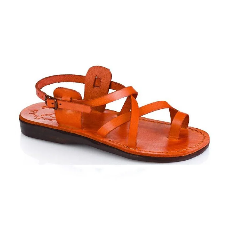 Men's sandals with a shock - absorbing insoleThe Good Shepherd Buckle - Leather Toe Loop Sandal | Orange