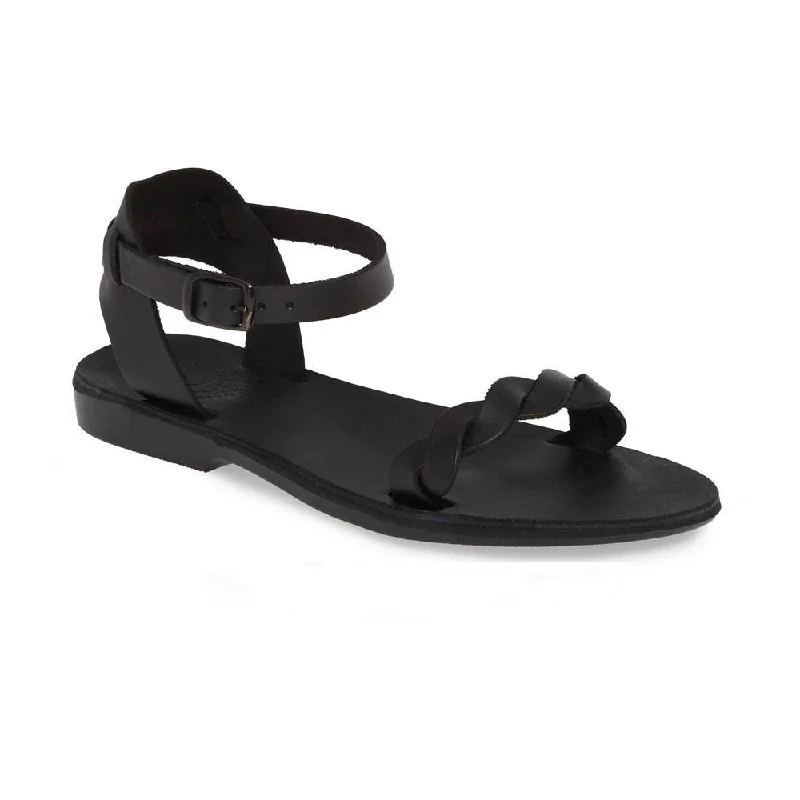 Men's sandals in a neutral color like black or brownArden - Leather Ankle Strap Sandal | Black