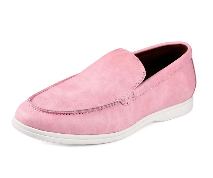 Men's loafers with a rubber sole for durabilityDeniz Pink