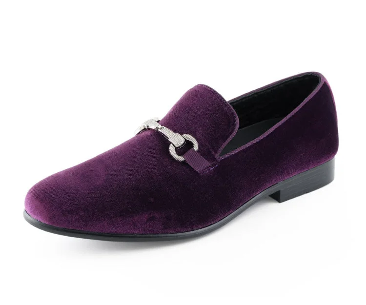 Men's loafers with a low - heeled designHarrison Purple