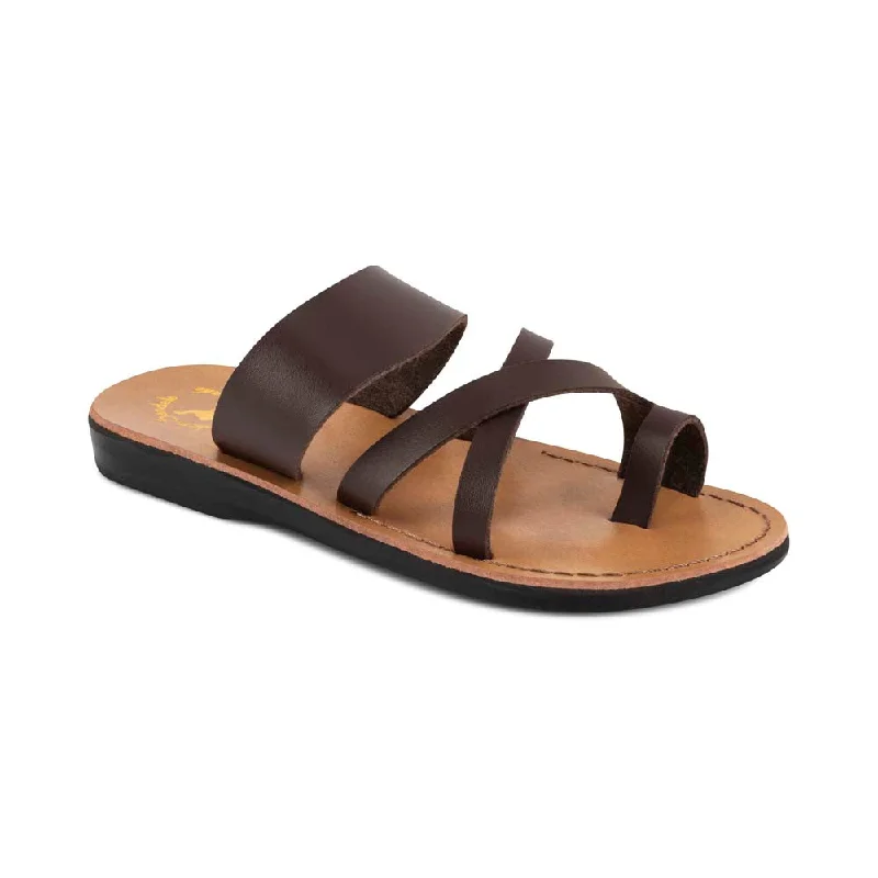 Men's sandals with a buckle closureThe Good Shepherd  Vegan - Leather Alternative Sandal | Brown