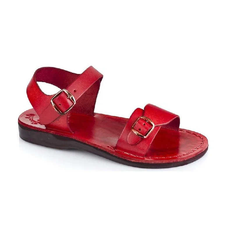 Men's sandals with a flexible sole for easy movementThe Original - Leather Adjustable Strap Sandal | Red