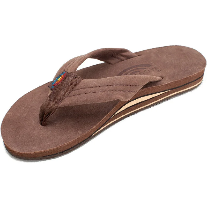 Men's sandals with a leather lining for comfortRainbow Sandals Men's Double Layer Expresso Premier Leather with Arch Support  302ALTS0EXPRM