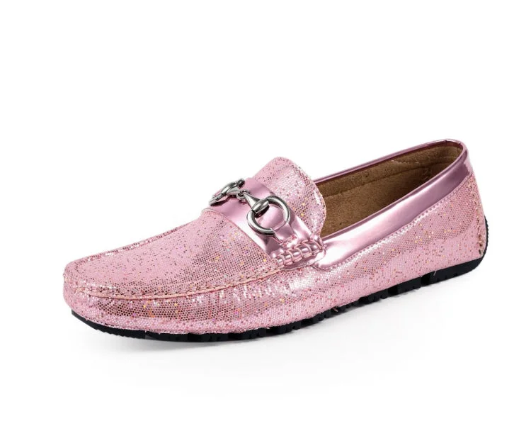 Men's loafers with a smooth leather finishSamson Pink