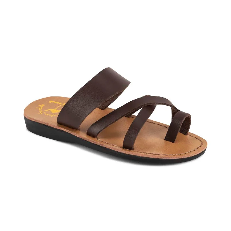 Men's sandals with a contrast stitching detailThe Good Shepherd  Vegan - Leather Alternative Sandal | Brown