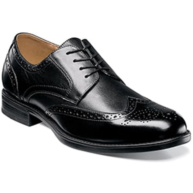 Men's Oxfords with a perforated leather strap for ventilationFlorsheim Midtown Wingtip Oxford Black Leather (Men's)