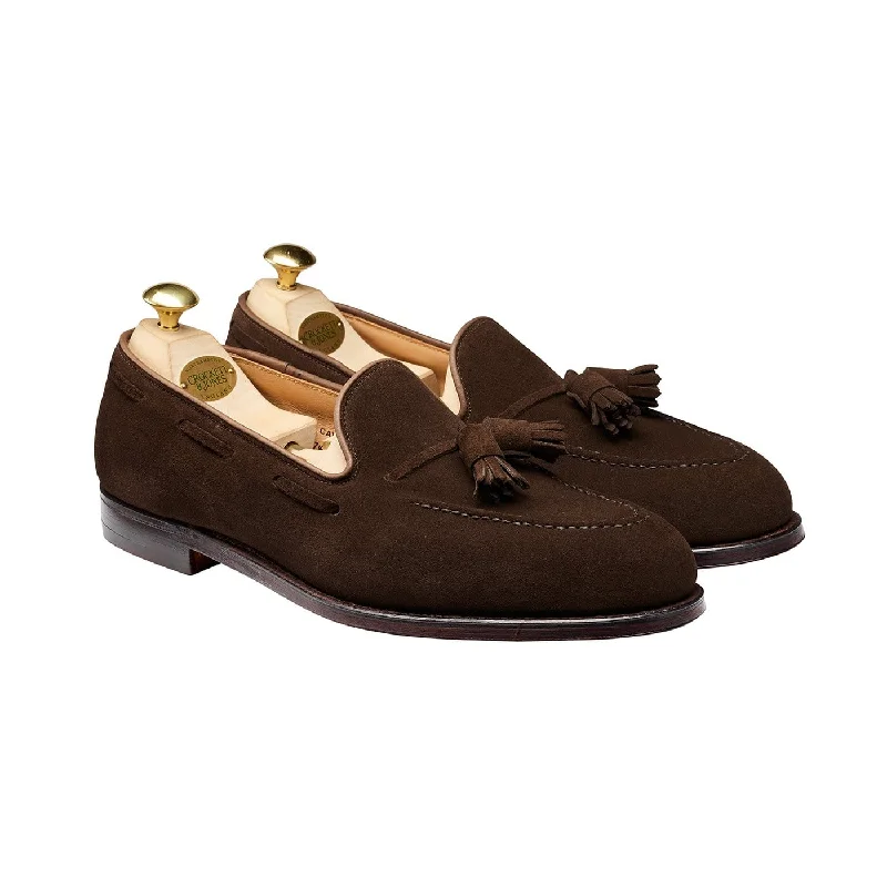 Suede men's loafers for a soft and luxurious feelCavendish Dark Brown Calf Suede