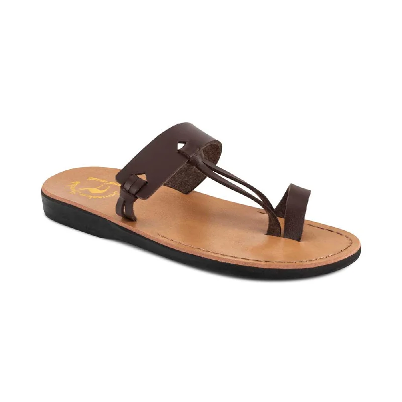 Men's sandals with a toe post designDavid Vegan - Leather Alternative Sandal | Brown