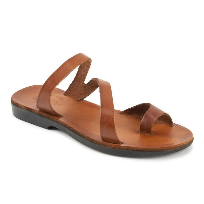 Men's sandals in a neutral color like black or brownNoah - Leather Slide On Sandal | Honey