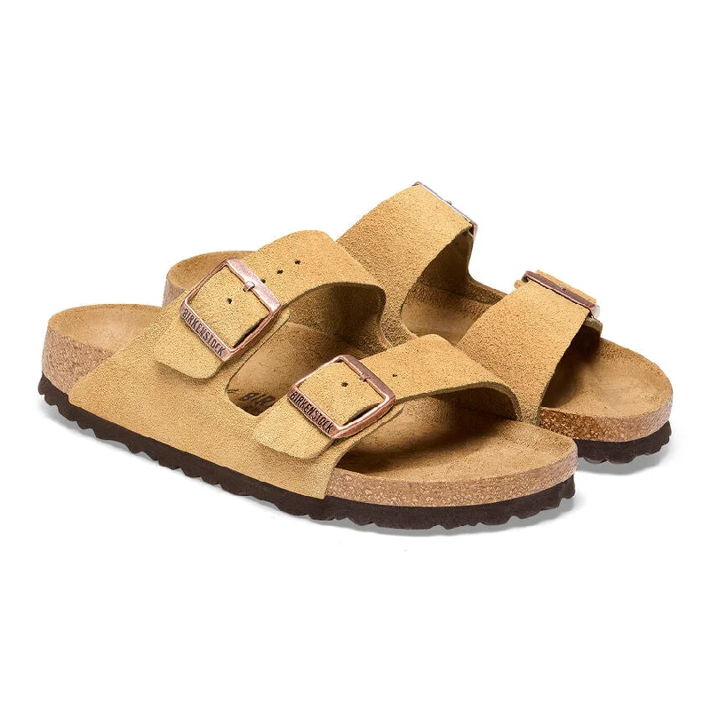 Men's sandals with a perforated leather upper for ventilationBirkenstock Arizona Suede Leather Unisex Sandal