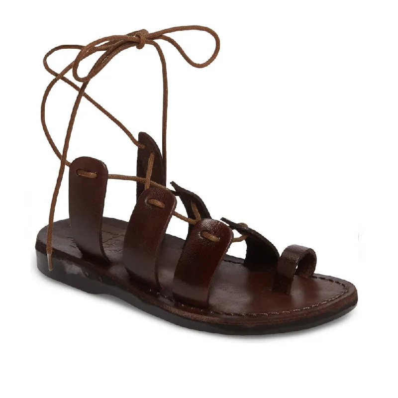 Men's sandals with a contrast stitching detailDeborah - Leather Lace Up Sandal | Brown