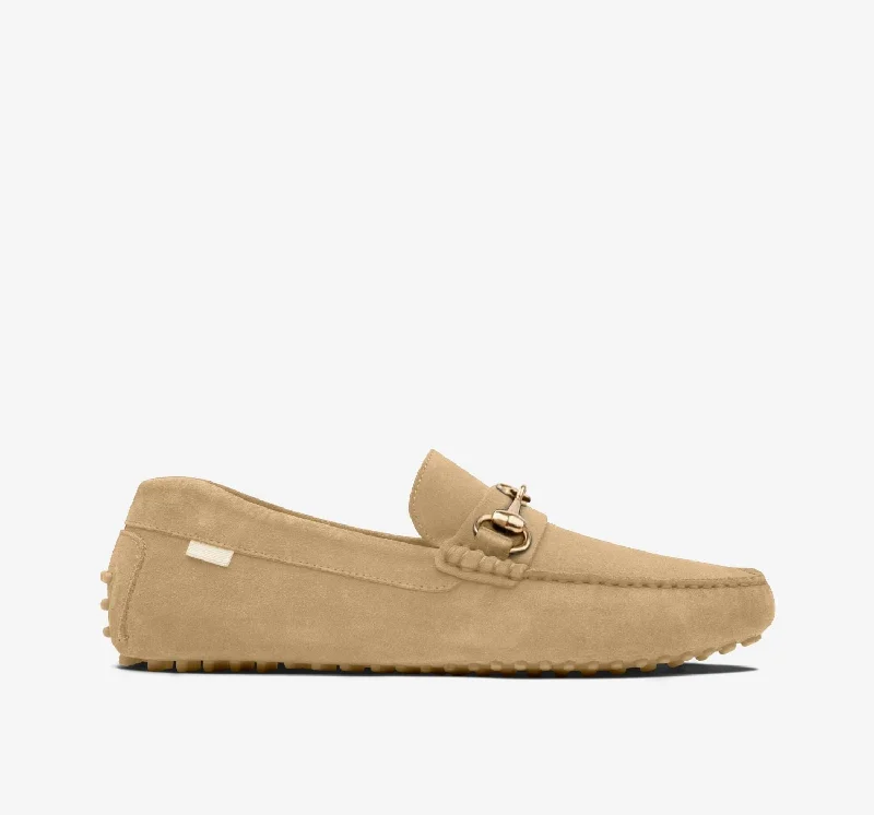 Men's loafers with a perforated leather upper for ventilationDriver | Sand HB