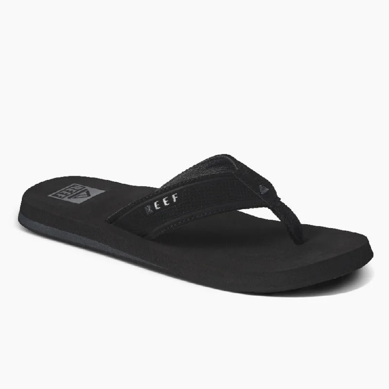 Men's sandals with a wide strap for supportReef Layback Mens Sandals - Black