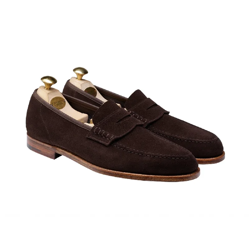 Men's loafers with a contrast stitching detailSeaton Dark Oak Suede