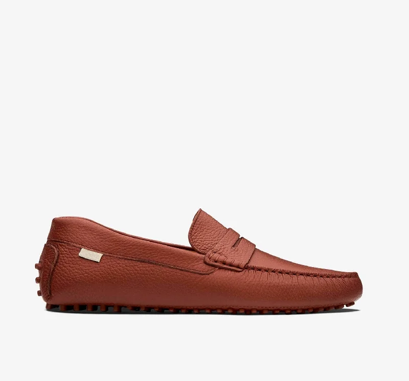 Men's loafers with a contrast stitching detailDriver | Woody Pebbled