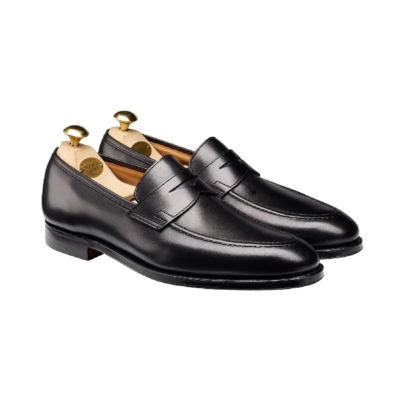 Men's leather loafers with a penny slotSydney Black Calf