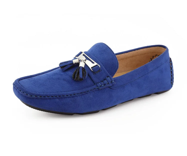 Men's leather loafers with a penny slotDyer Royal Blue