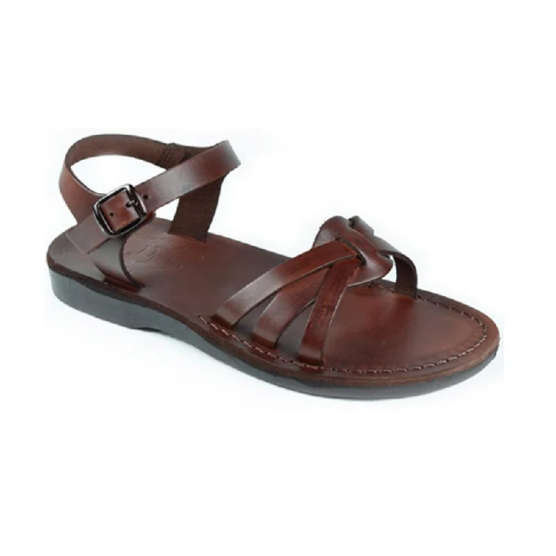 Men's sandals with a pointed toe for a stylish lookMiriam - Leather Slingback Buckle Sandal | Brown