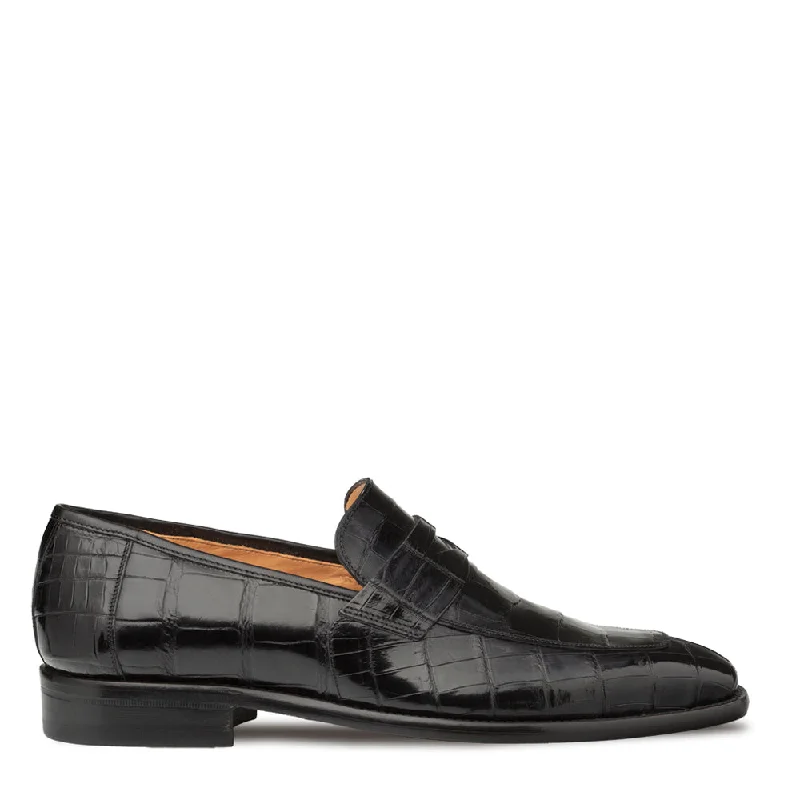 Men's loafers with a perforated leather upper for ventilationPiccolo Alligator Penny Loafer