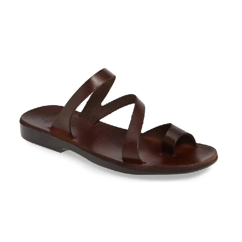 Men's sandals with a padded heelNoah - Leather Slide On Sandal | Brown