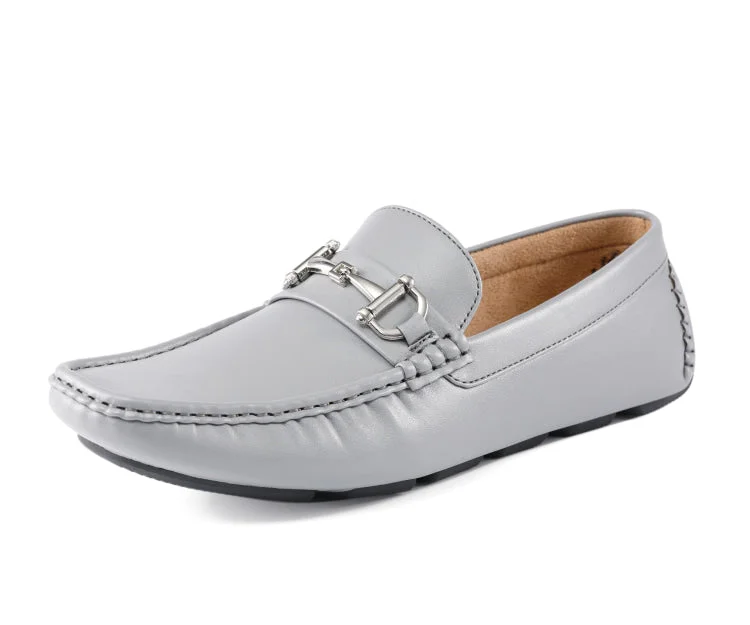 Men's leather loafers with a penny slotTrentino Grey