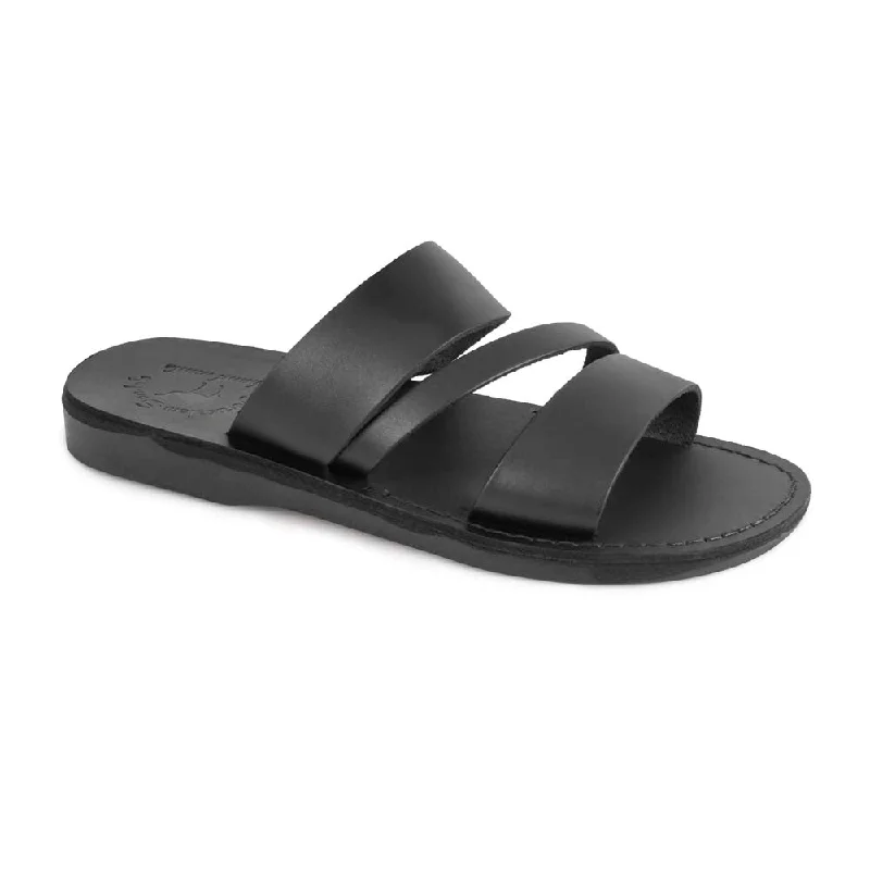 Men's sandals with a shock - absorbing insoleBoaz - Leather Wide Strap Sandal | Black