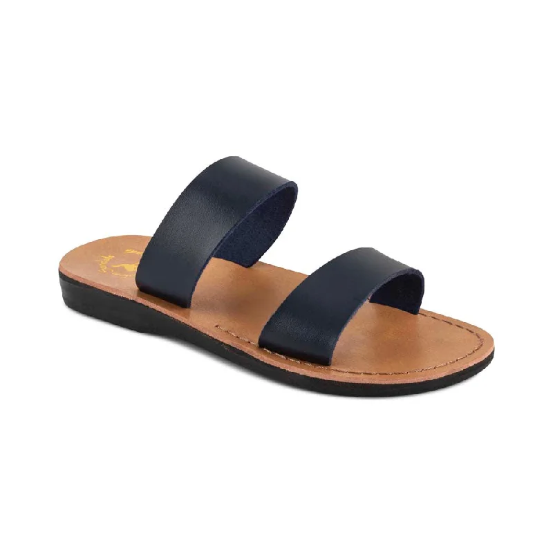 Men's sandals with a cushioned footbedAviv Vegan - Leather Alternative Sandal | Blue