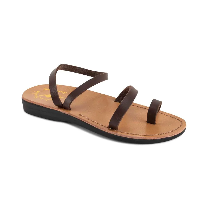 Waterproof men's sandals for water activitiesElla Vegan - Leather Alternative Sandal | Brown