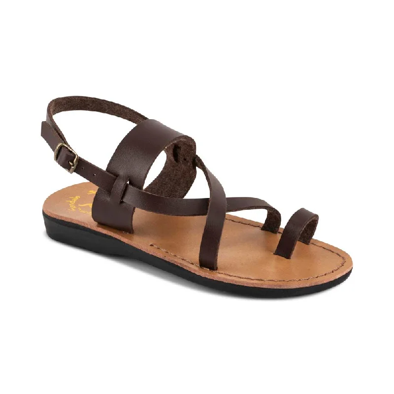 Men's sandals with a stretchy strap for a better fitBethany Vegan - Leather Alternative Sandal | Brown