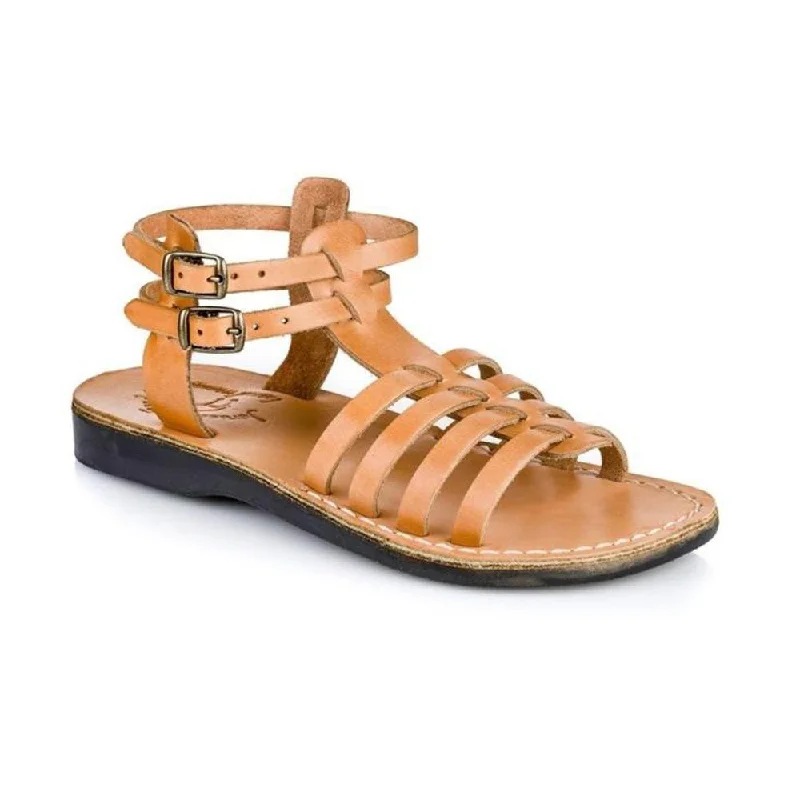 Men's sandals with a buckle closureLeah - Leather Gladiator Sandal | Tan