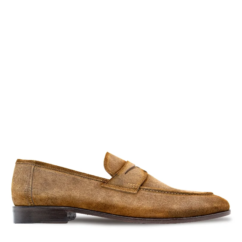 Men's loafers with a contrast stitching detailCaro Suede Penny Loafer