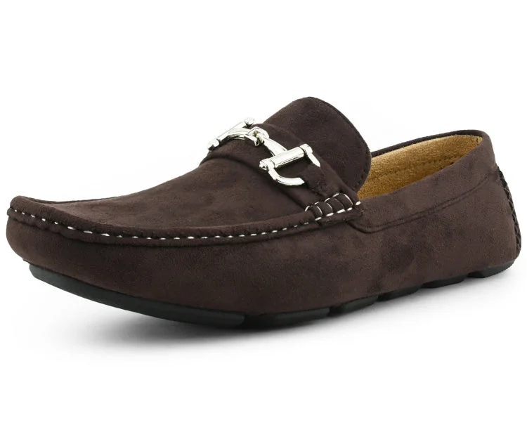 Men's loafers with a decorative buckleWalken Brown