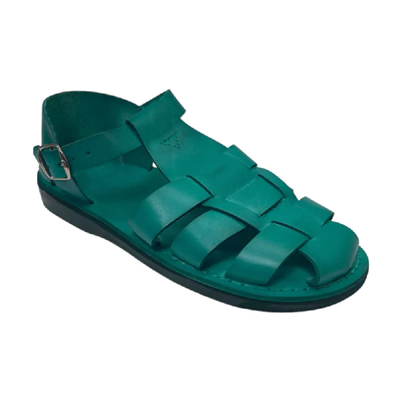 Men's sandals with a leather lining for comfortDaniel - Leather Fisherman Sport Sandal | Turquoise