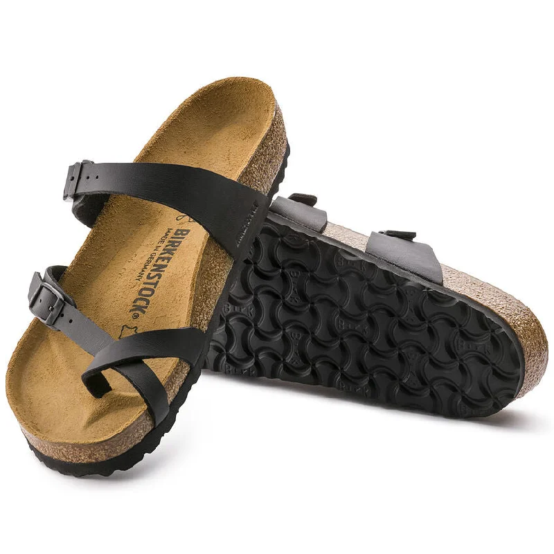 Men's leather sandals with an adjustable strapMayari Black BF Regular