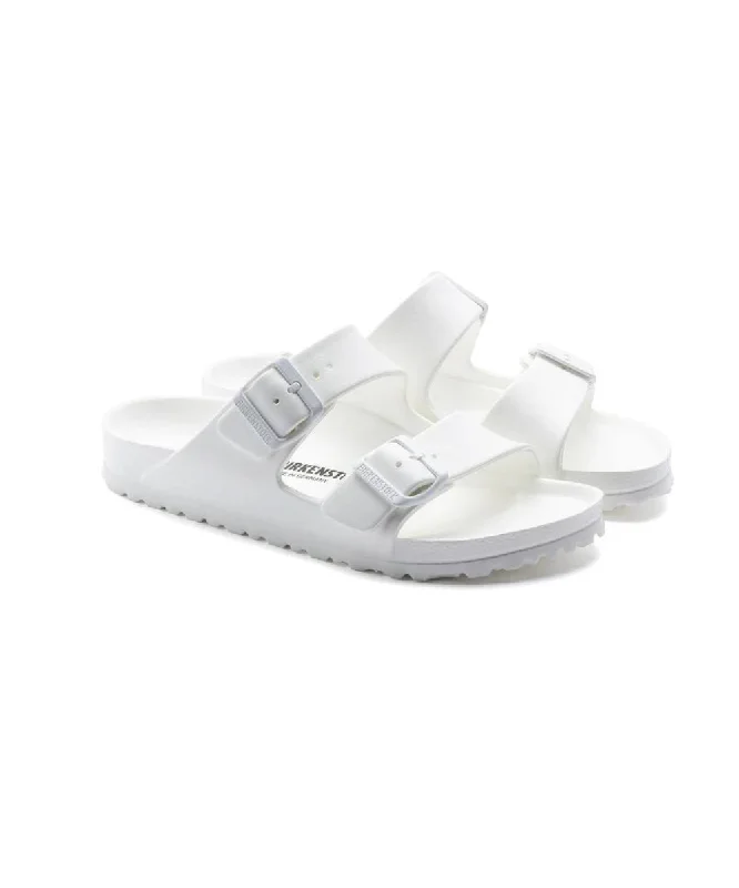 Men's sandals with a flexible sole for easy movementBIRKENSTOCK ARIZONA ESSENTIALS IN WHITE