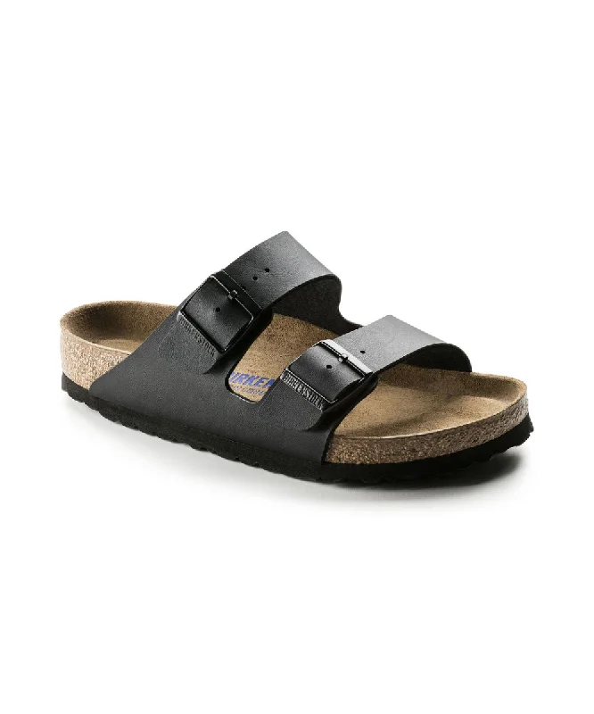 Men's sandals with a flexible sole for easy movementBIRKENSTOCK ARIZONA SOFT BEDDING IN BLACK