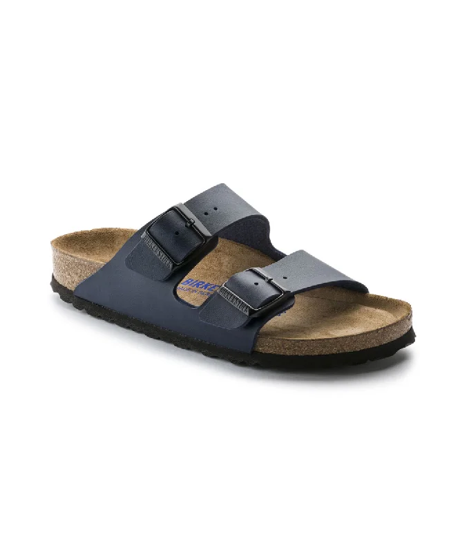 Flip - flop style men's sandals for beach wearBIRKENSTOCK ARIZONA SOFT BEDDING IN SOIL BLUE